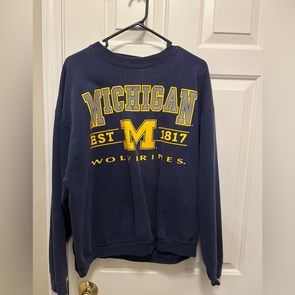 VINTAGE MICHIGAN HOODIE SIZE XL FITS LIKE L
